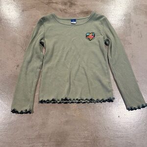 Old Navy Sage Green Ribbed Top